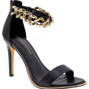 BCBGENERATION Jadia Womens Embellished Open Toe Heels